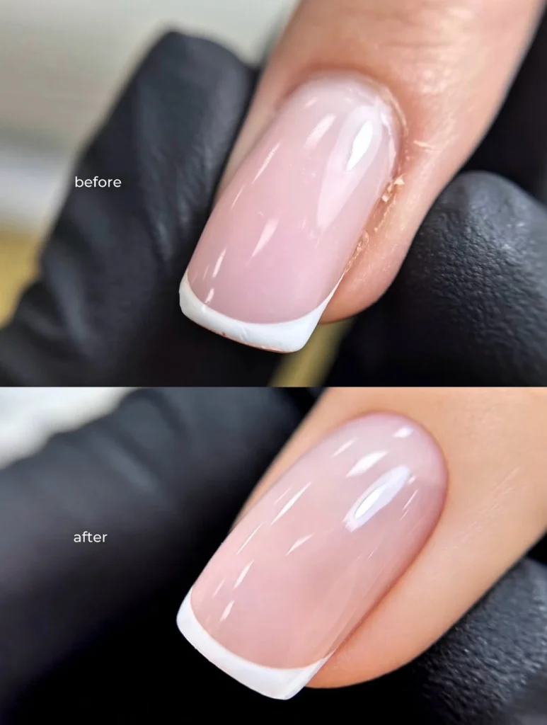 Before and After French Manicure Nail Art Mistakes