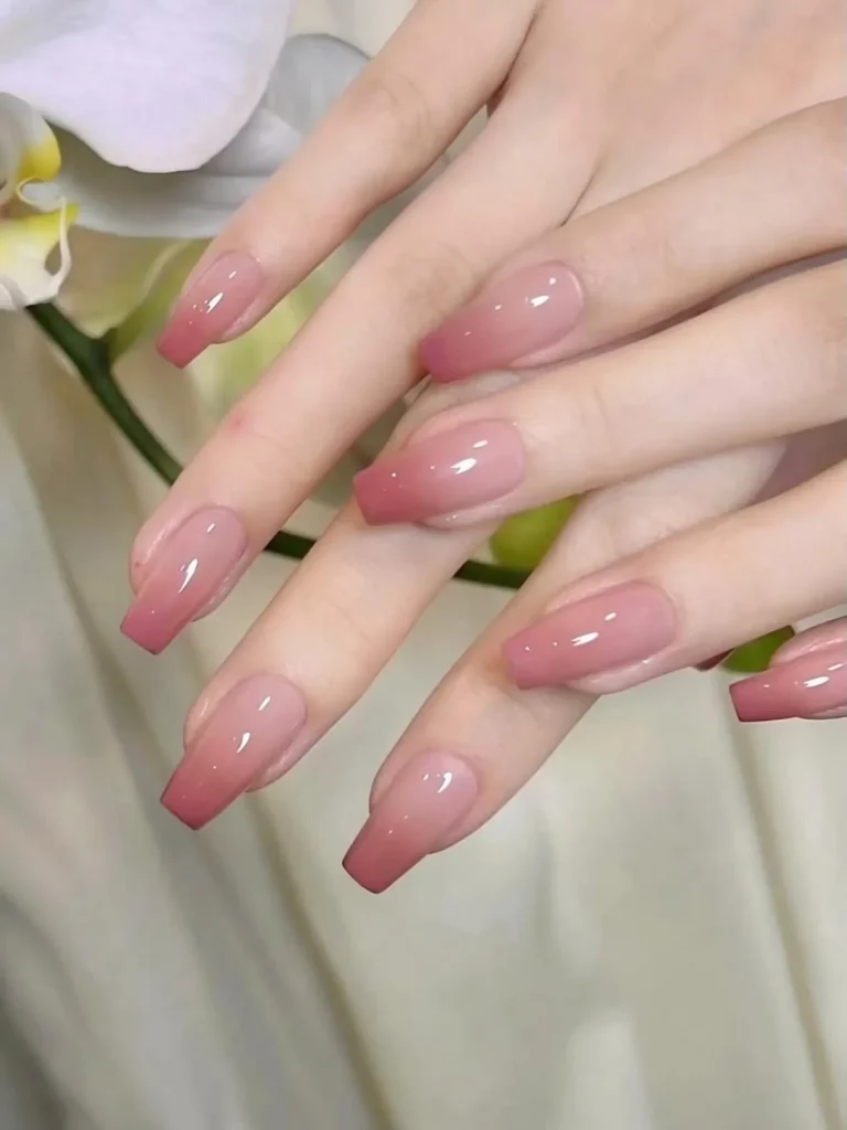 Blush Pink Jelly Ombre Coffin — Glazed & Dreamy