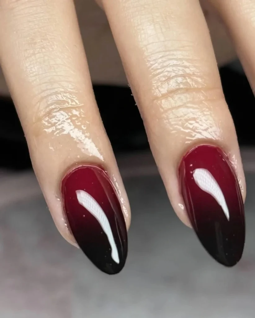 Dark Cherry Aura Jelly Nail