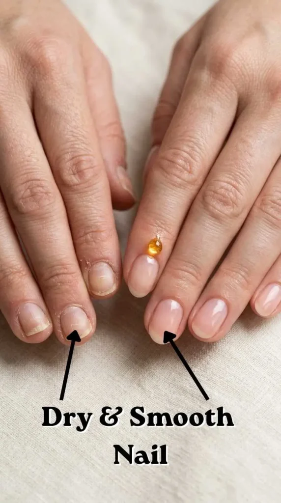 Dry vs Healthy Nails Cuticle Oil Comparison