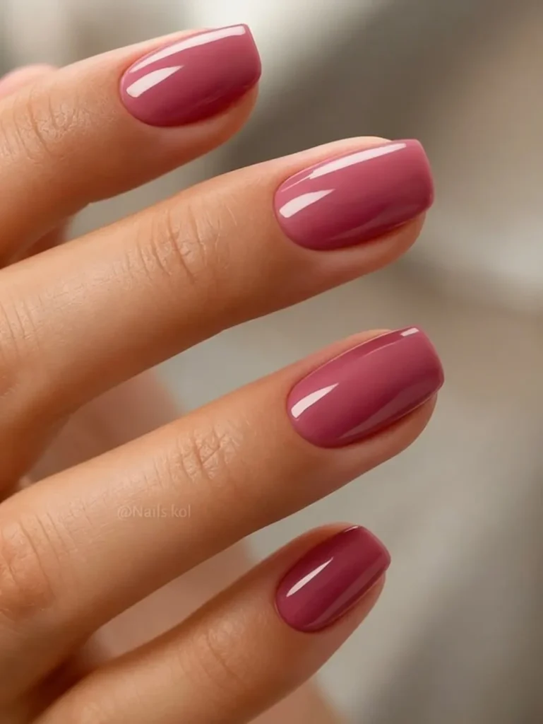 Dusty Rose Mauve Dark Nail Color