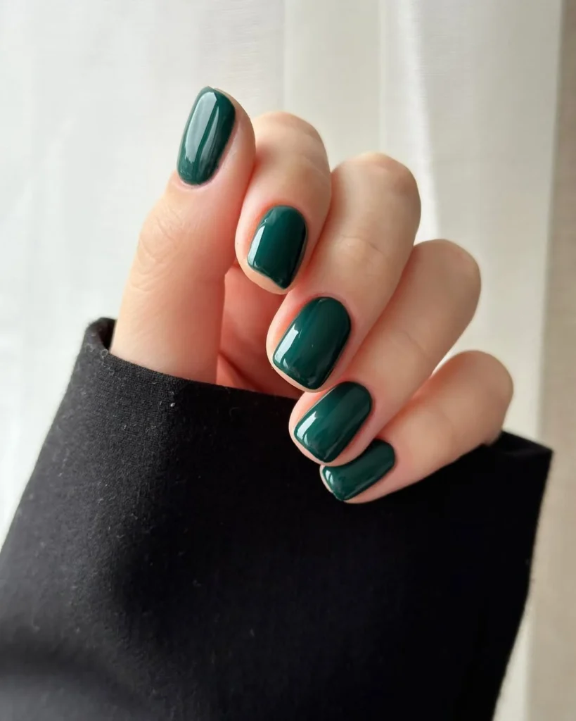 Emerald Green Jewel Tone Nails