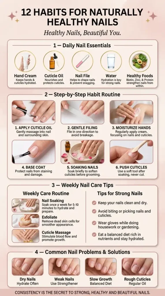 Habits For Naturally Healthy Nails Complete Nail Care Routine
