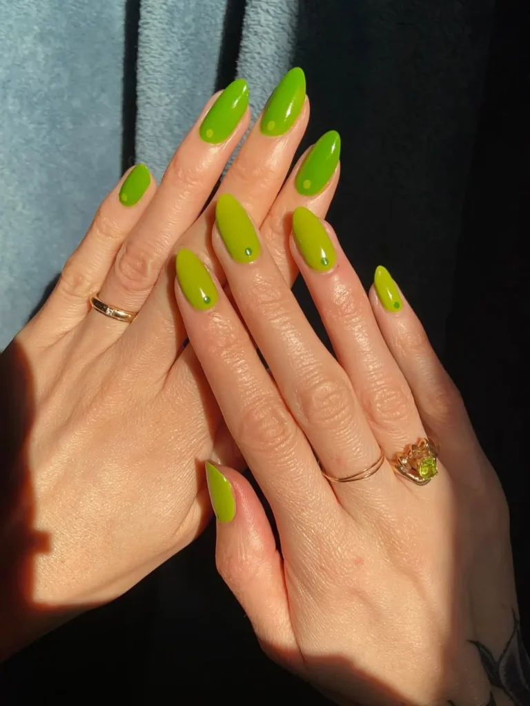 Neon Lime Green Nails