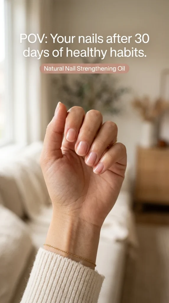 POV Transformed Nails Strengthening Nail Oil Natural Healthy Nail Growth Results