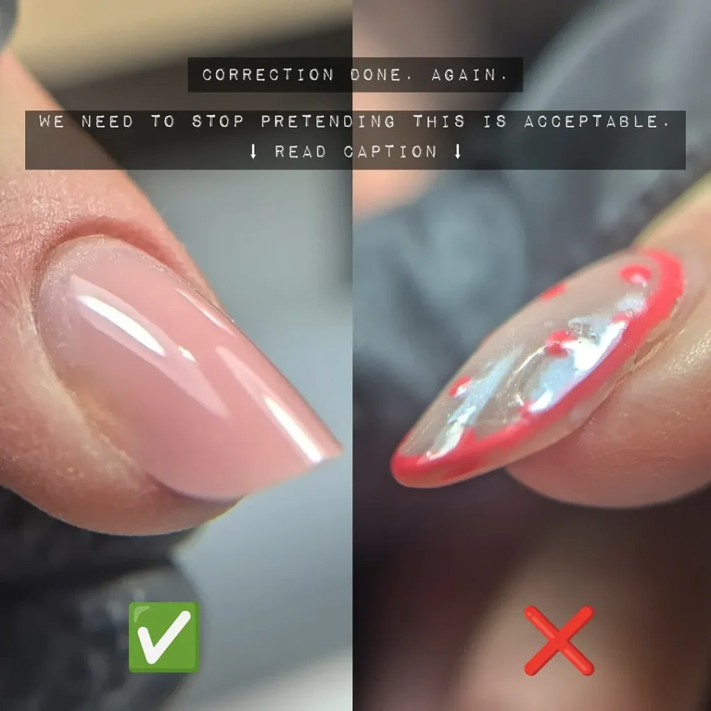 Right vs Wrong Nail Art Mistakes Comparison