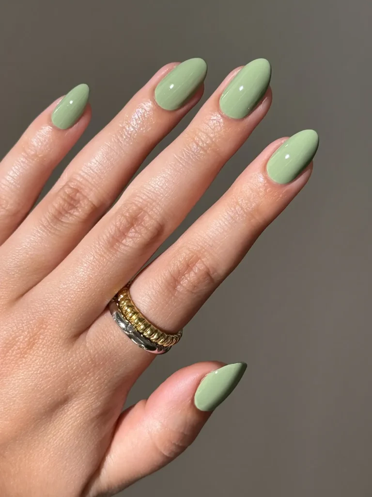 Sage Green Glossy Almond — The New Neutral
