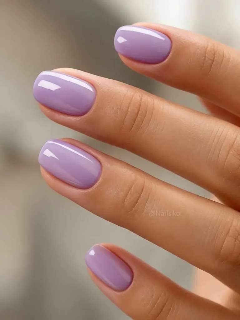Soft Lilac Purple Nail Color