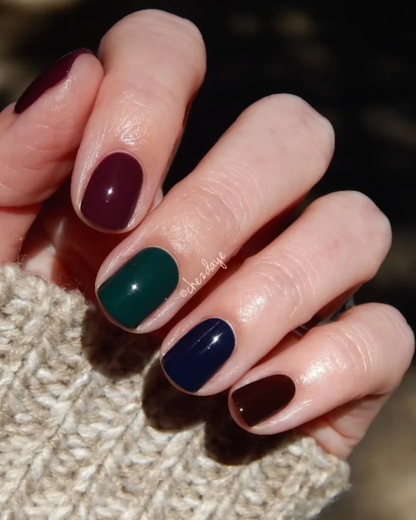 Vampy Multi Color Jewel Tone Nails