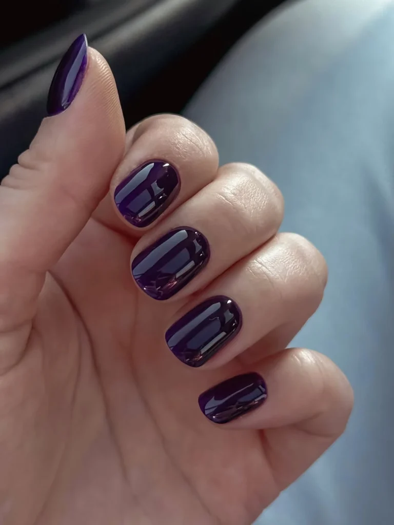 Violet Purple Glossy Nail Color