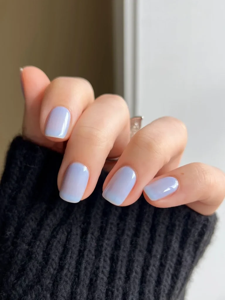 Periwinkle Blue Pastel Manicure