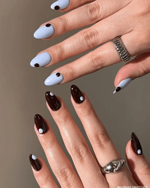 Blue and Espresso Contrast