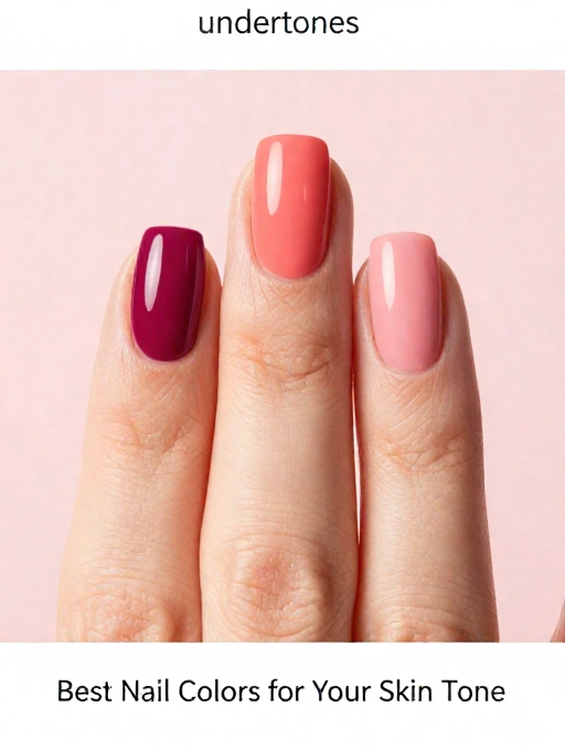fingertips showing berry coral and rose nail polish for different skin tone undertones