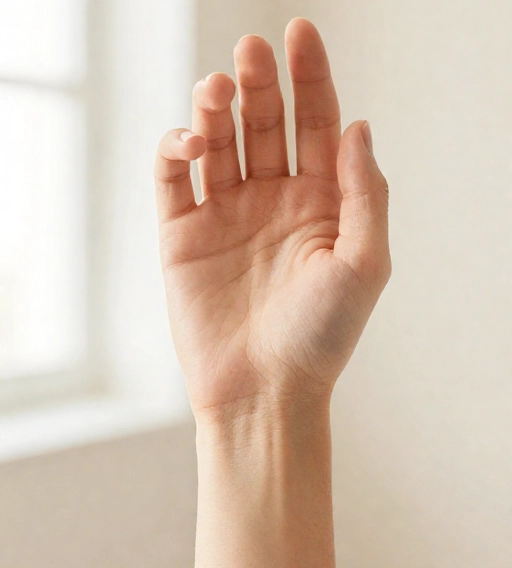 inner wrist vein test to find skin undertone for nail color